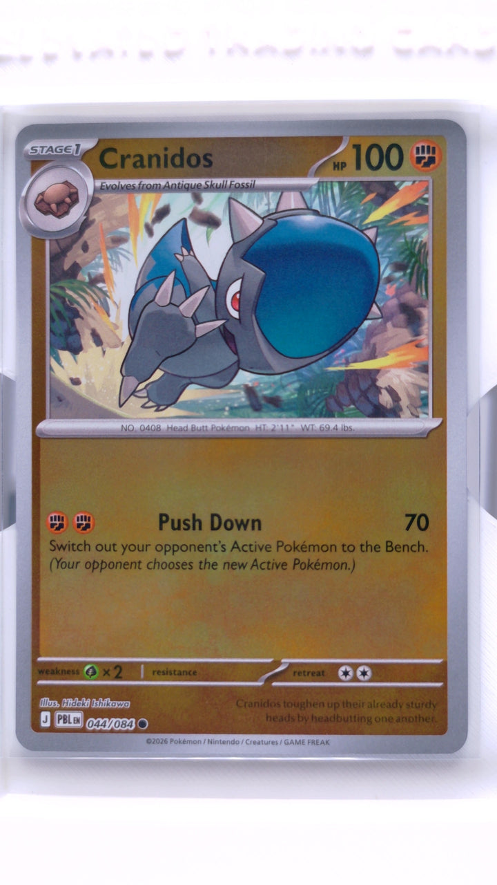 Pokémon TCG: Mega Evolution — Pitch Black Cranidos #044/084 Common Reverse Holo — Front