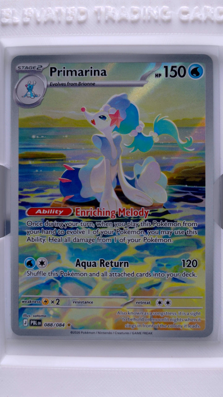 Pokémon TCG: Mega Evolution — Pitch Black Primarina #088/084 Illustration Rare — Front