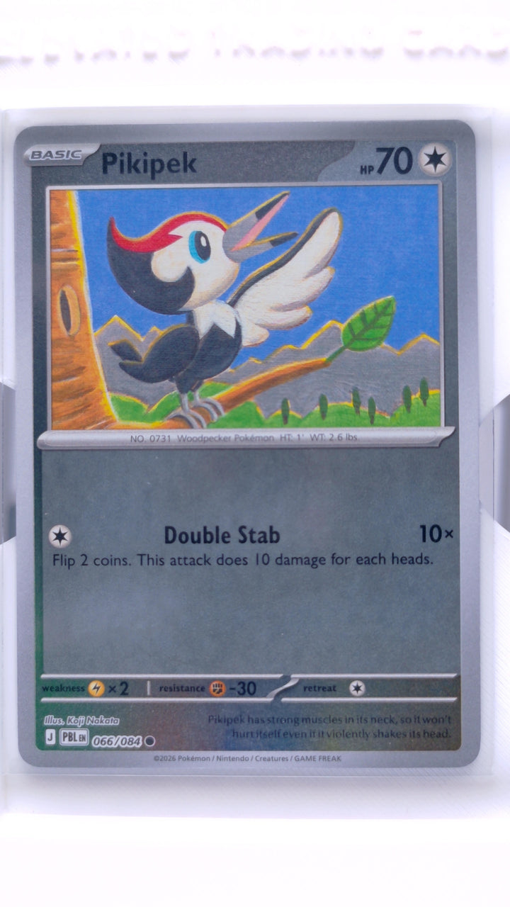 Pokémon TCG: Mega Evolution — Pitch Black Pikipek #066/084 Common Reverse Holo — Front