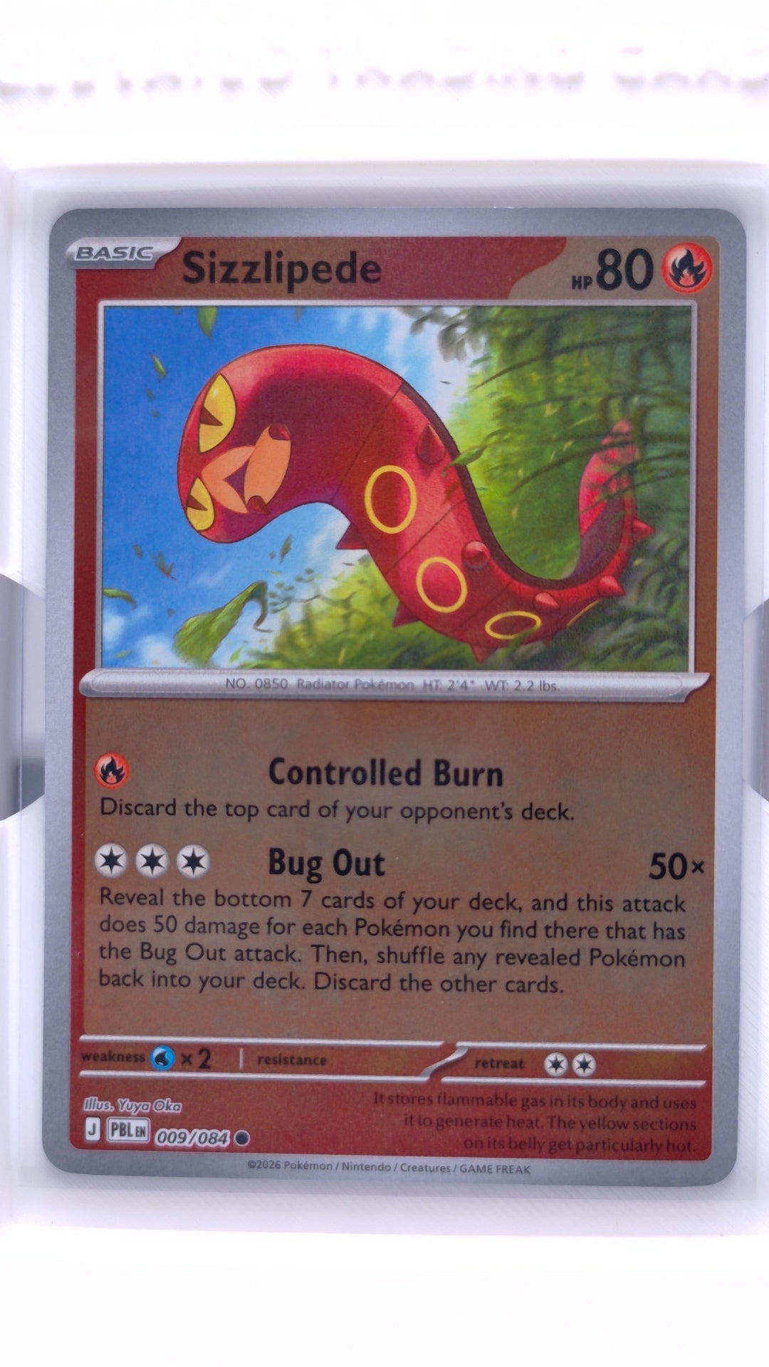 #9 Sizzlipede Reverse Holo Common - front
