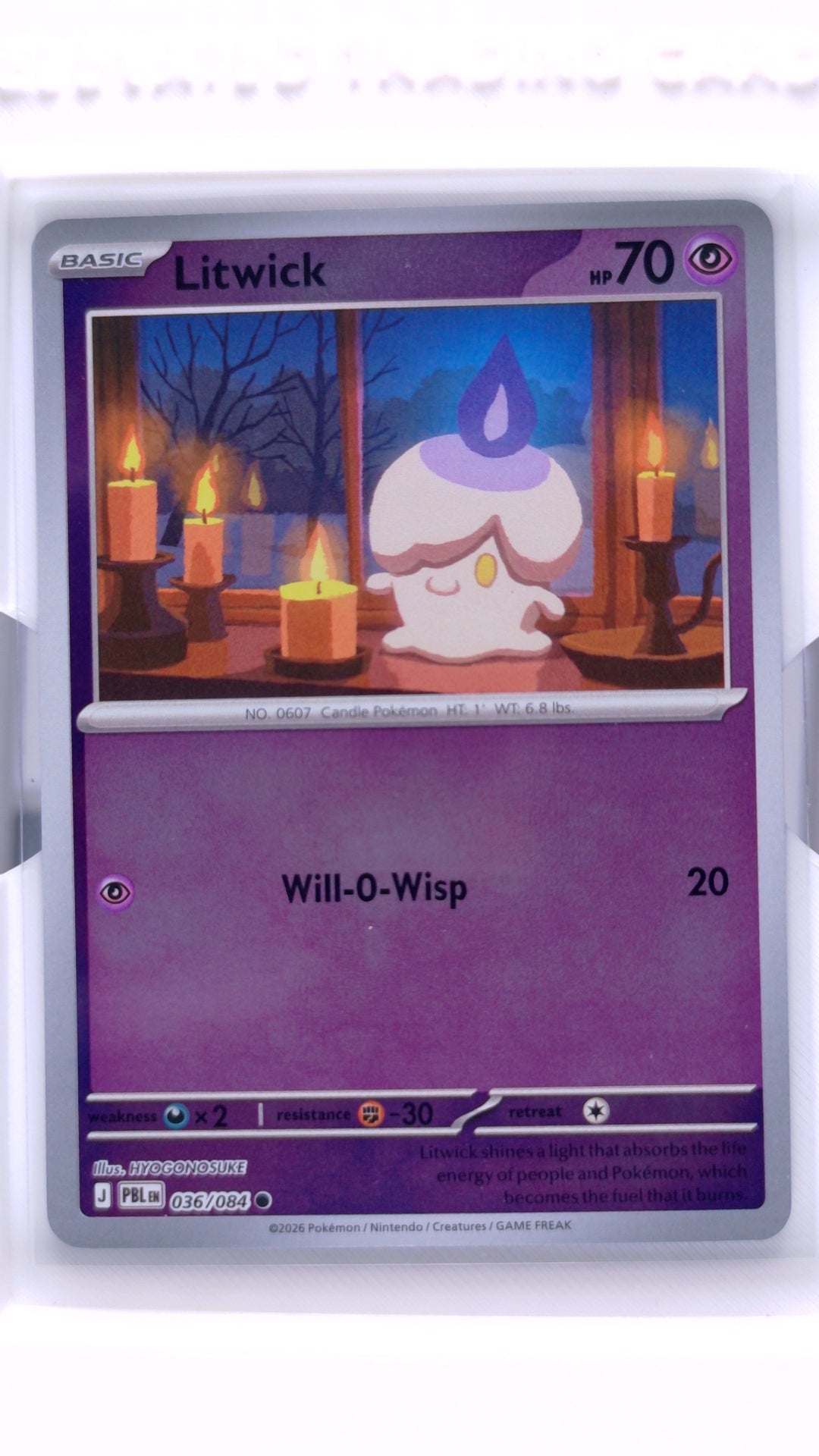 #36 Litwick Reverse Holo Common - front