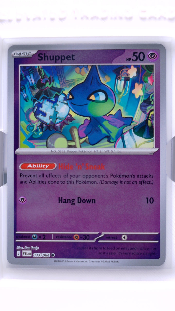 Pokémon TCG: Mega Evolution — Pitch Black Shuppet #033/084 Common Reverse Holo — Front