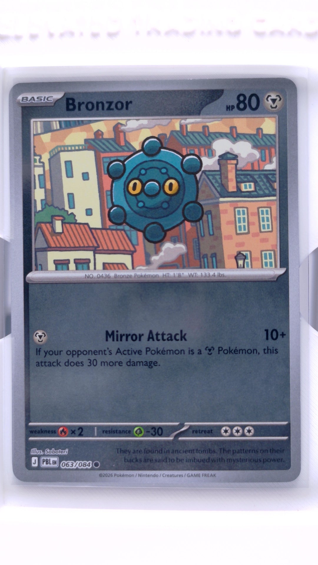 #63 Bronzor Reverse Holo Common - front