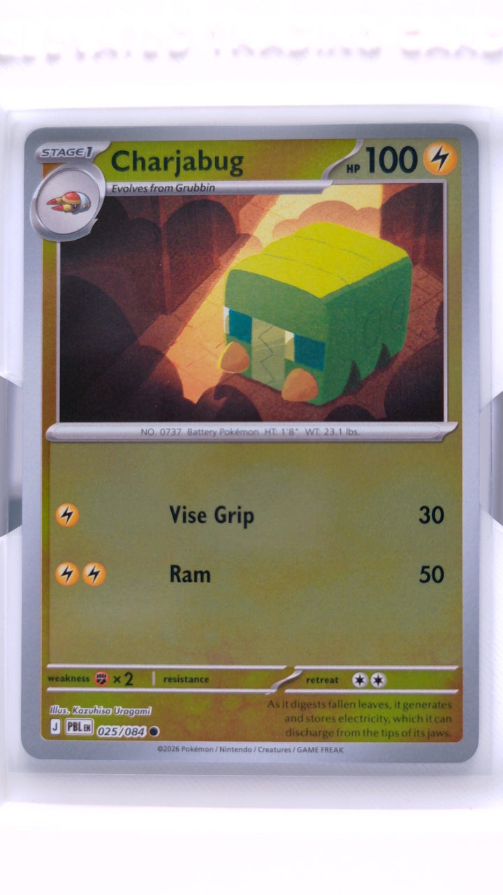 Pokémon TCG: Mega Evolution — Pitch Black Charjabug #025/084 Common Reverse Holo — Front