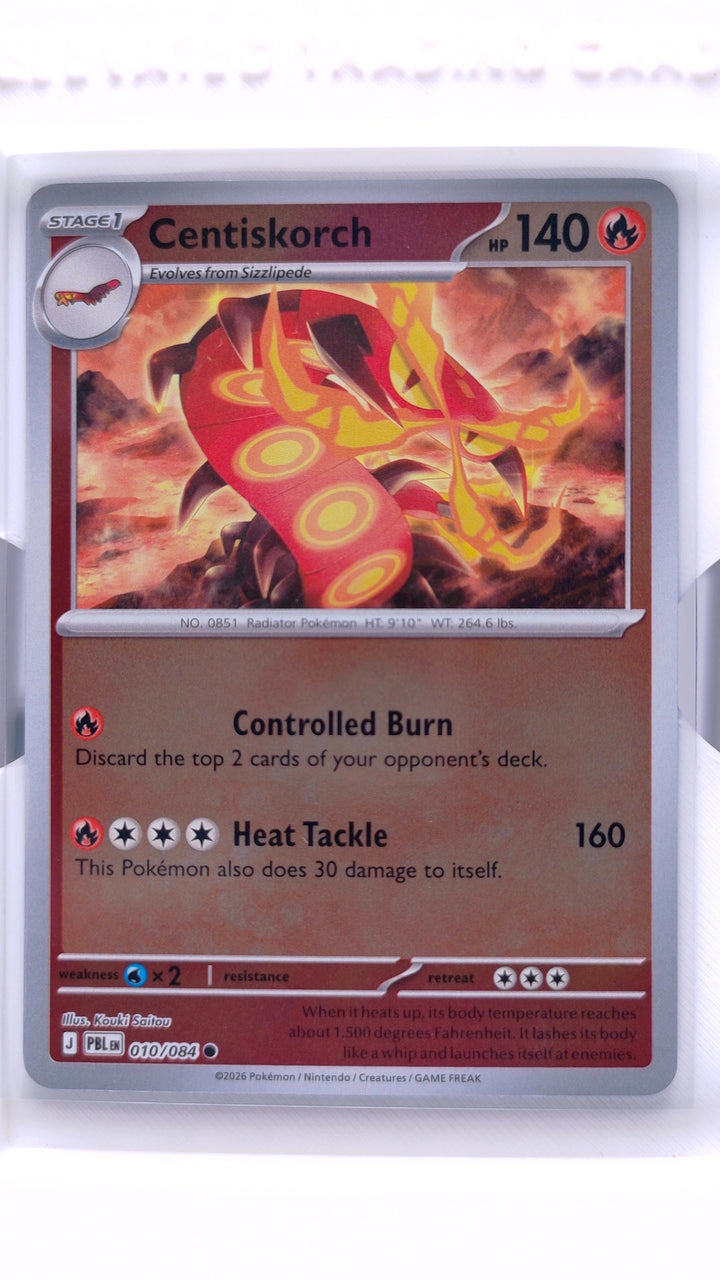 Pokémon TCG: Mega Evolution — Pitch Black Centiskorch #010/084 Common Reverse Holo — Front