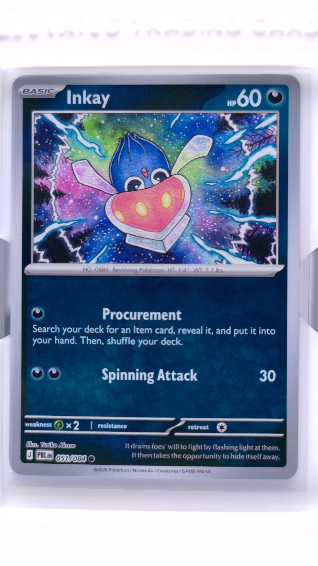 #51 Inkay Reverse Holo Common - front