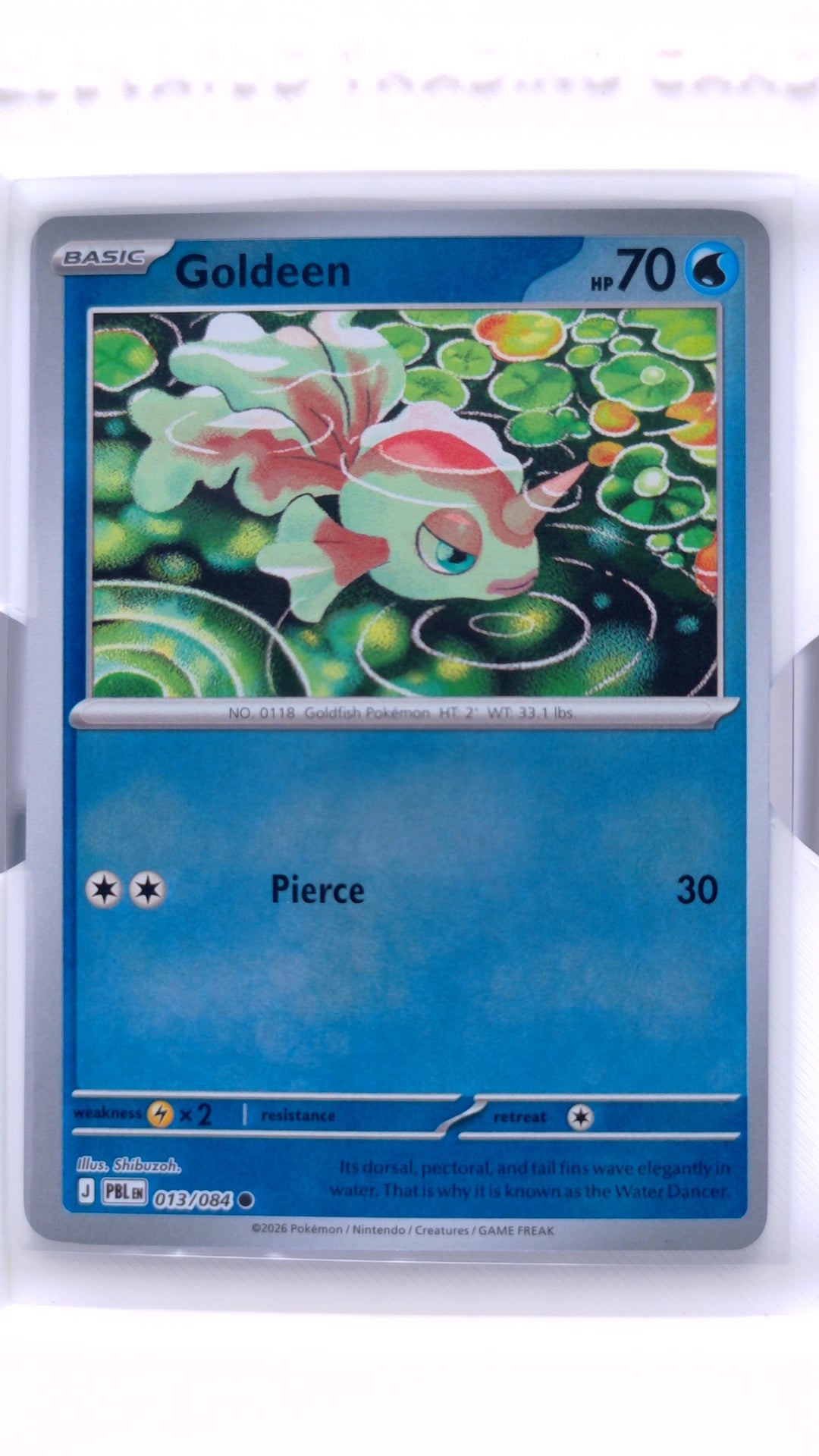 #13 Goldeen Reverse Holo Common - front