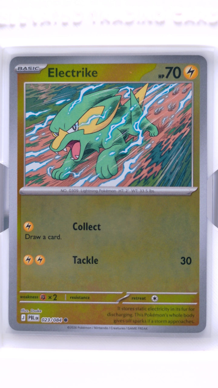 Pokémon TCG: Mega Evolution — Pitch Black Electrike #023/084 Common Reverse Holo — Front