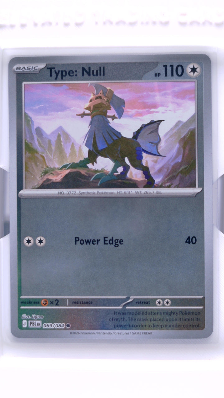 Pokémon TCG: Mega Evolution — Pitch Black Type: Null #069/084 Common Reverse Holo — Front