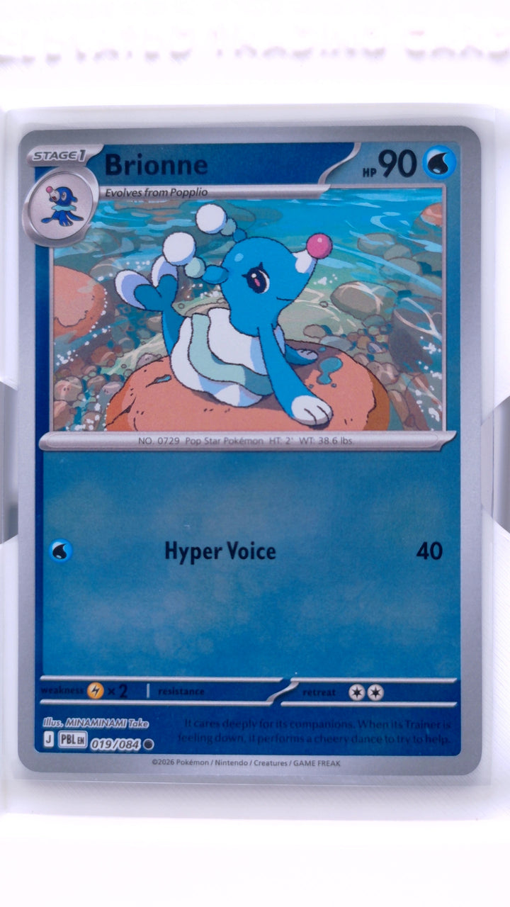 Pokémon TCG: Mega Evolution — Pitch Black Brionne #019/084 Common Reverse Holo — Front