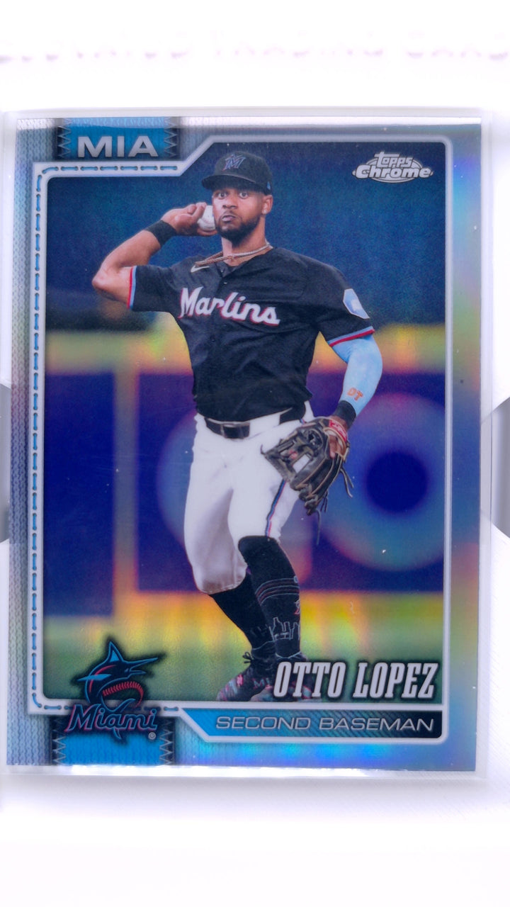 2026 Topps Chrome Baseball Otto Lopez #116 Refractor — Front