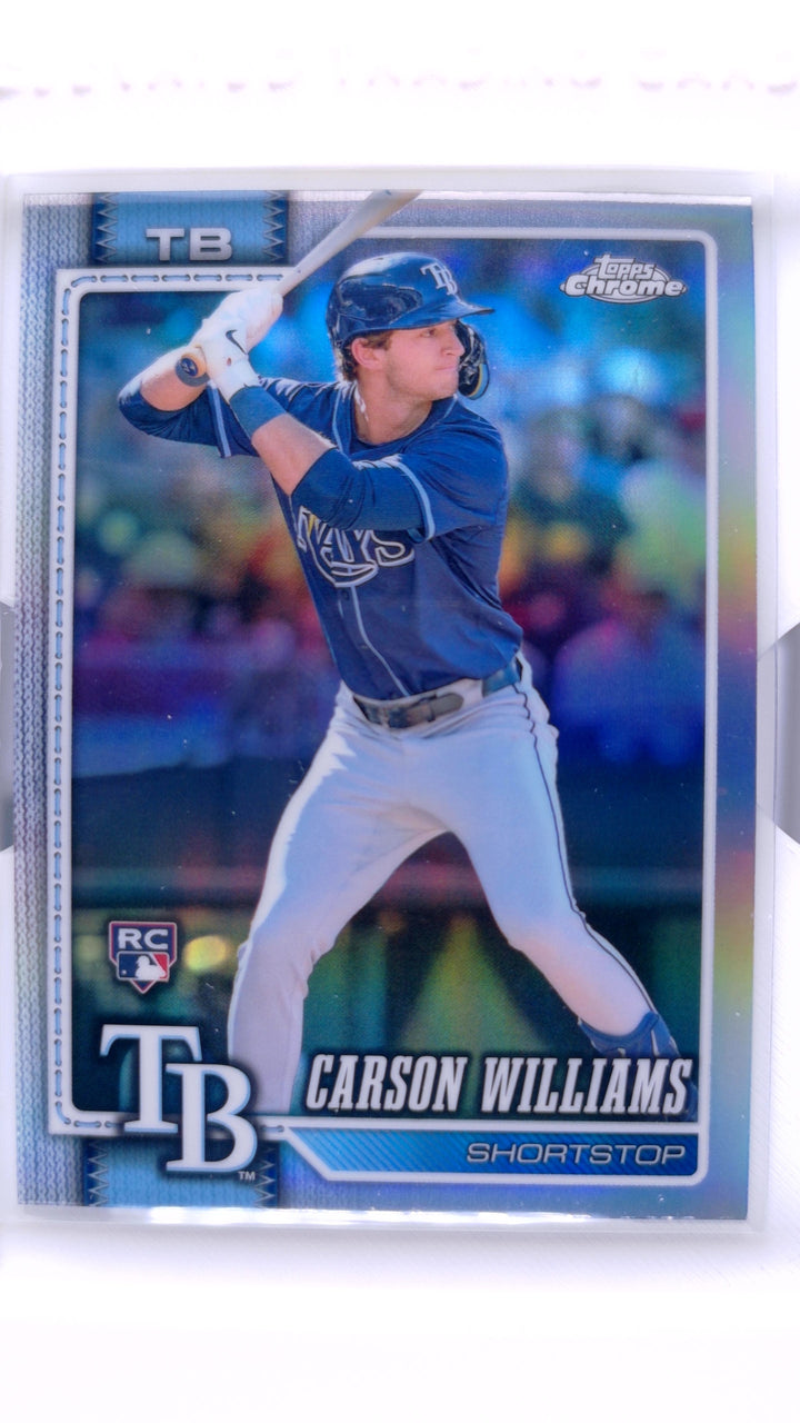2026 Topps Chrome Baseball Carson Williams #195 Refractor RC — Front