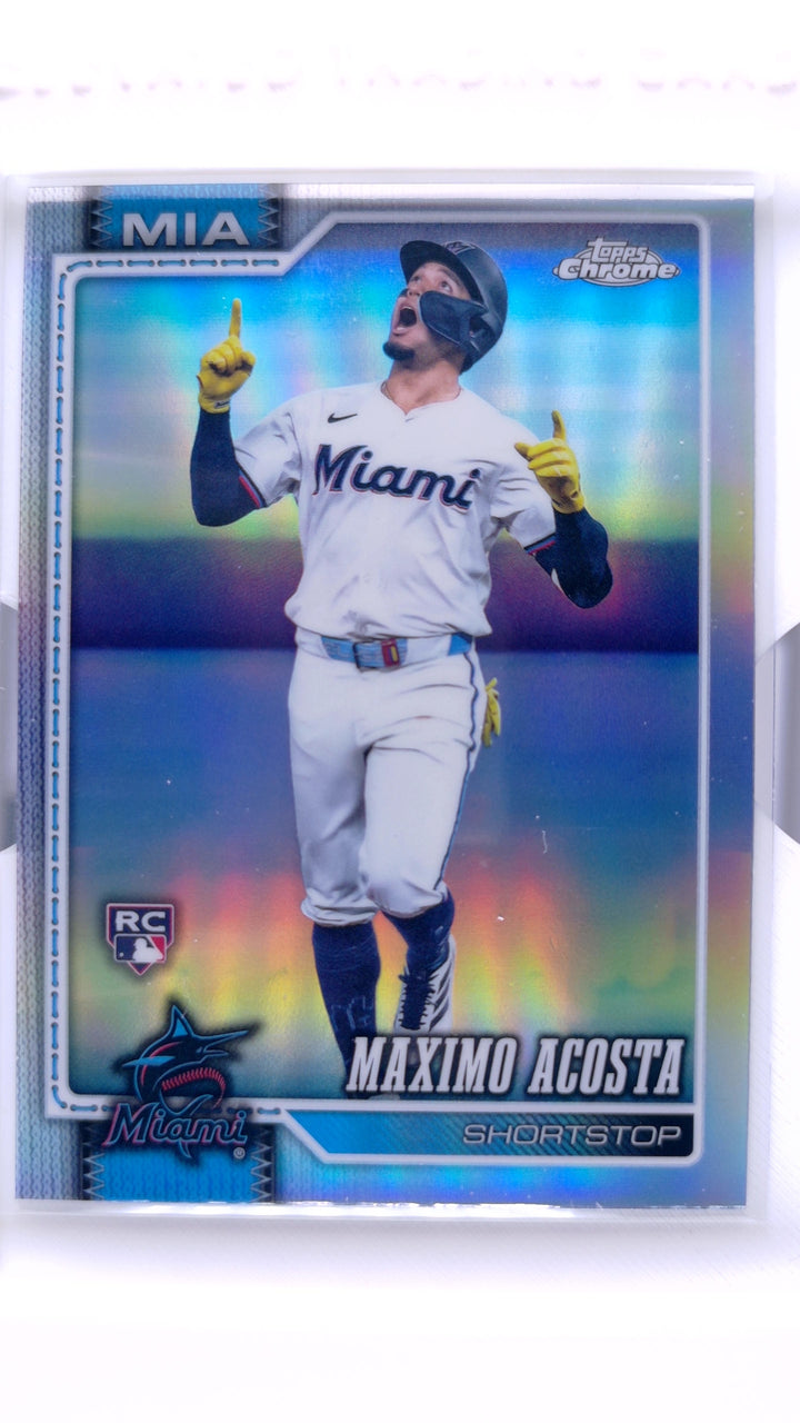 2026 Topps Chrome Baseball Maximo Acosta #239 Refractor RC — Front