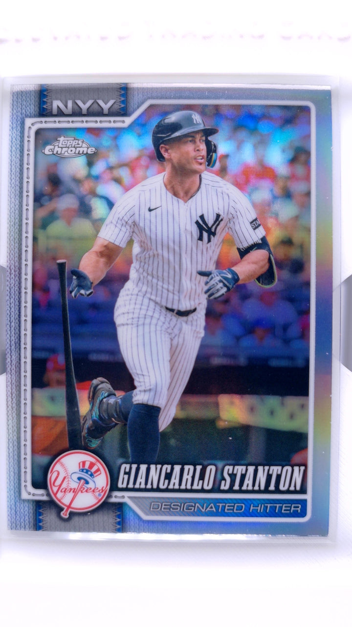 2026 Topps Chrome Baseball Giancarlo Stanton #144 Refractor — Front