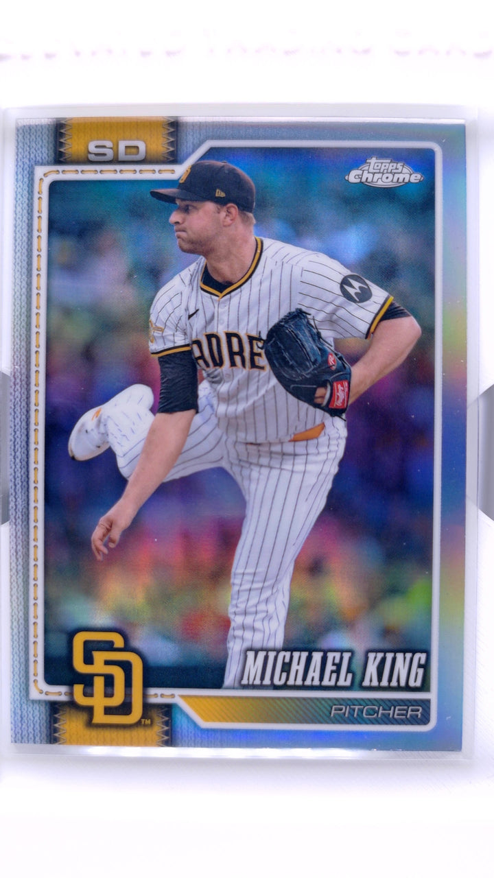 2026 Topps Chrome Baseball Michael King #172 Refractor — Front