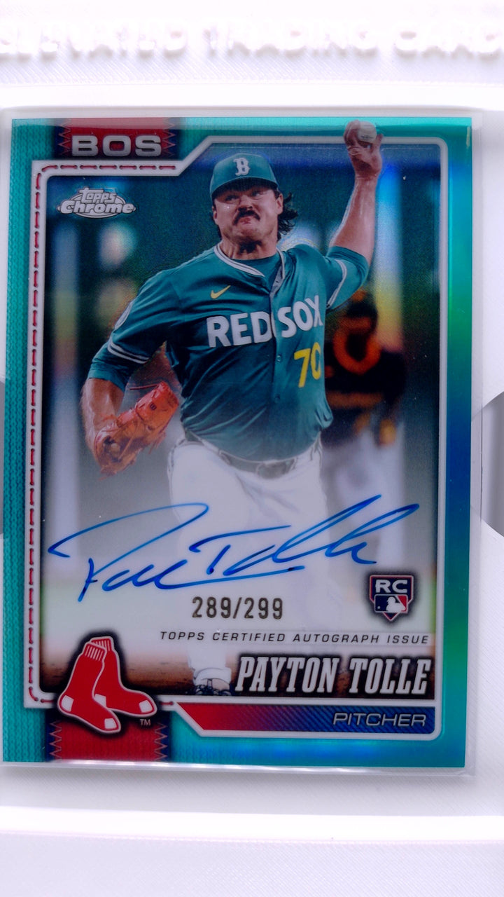 2026 Topps Chrome Baseball Payton Tolle #RA-PT Rookie Autographs Teal Refractor #289/299 Auto RC — Front