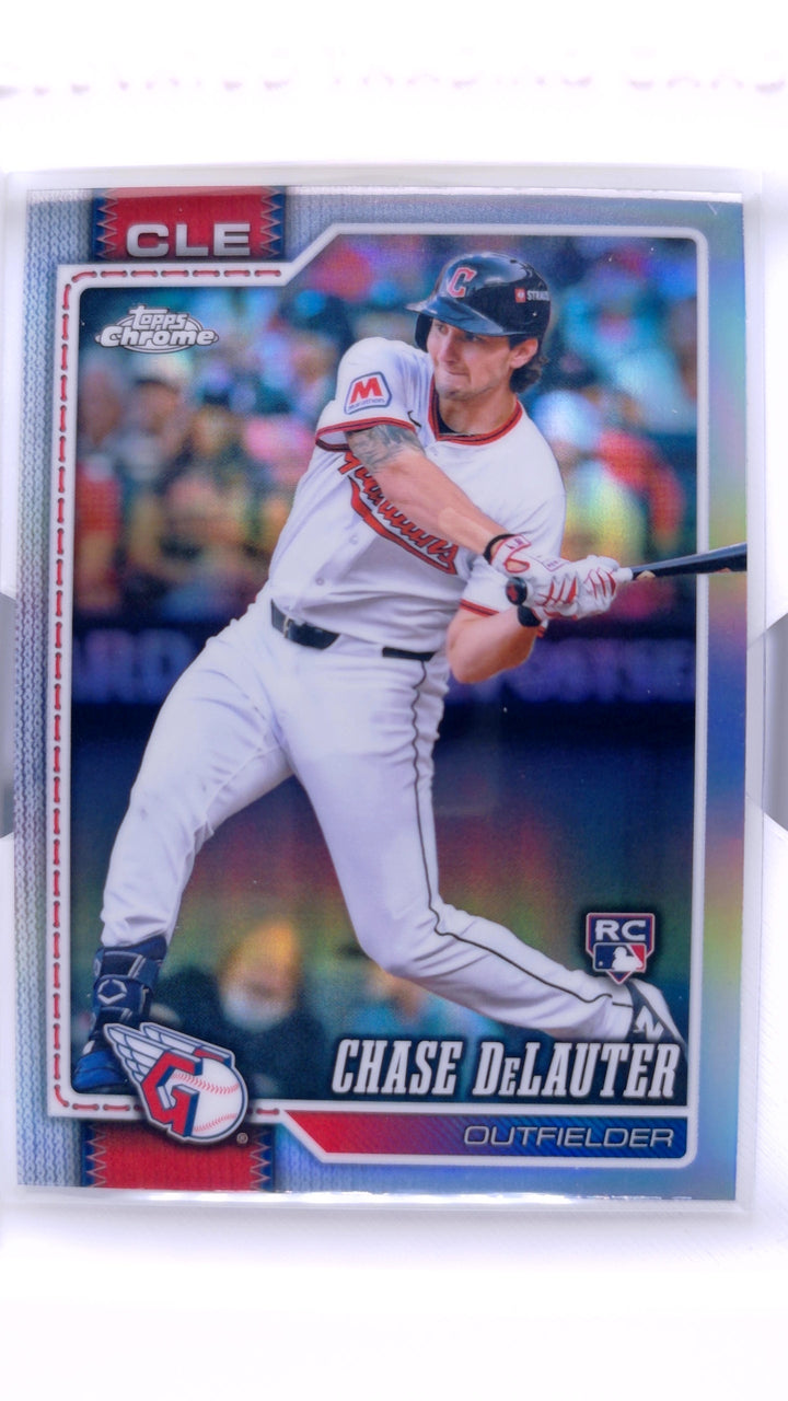 2026 Topps Chrome Baseball Chase DeLauter #284 Refractor RC — Front