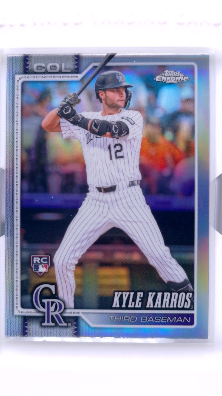 2026 Topps Chrome Baseball Kyle Karros #13 Refractor RC — Front