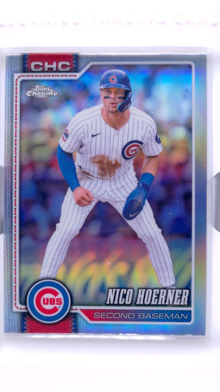 2026 Topps Chrome Baseball Nico Hoerner #29 Refractor — Front