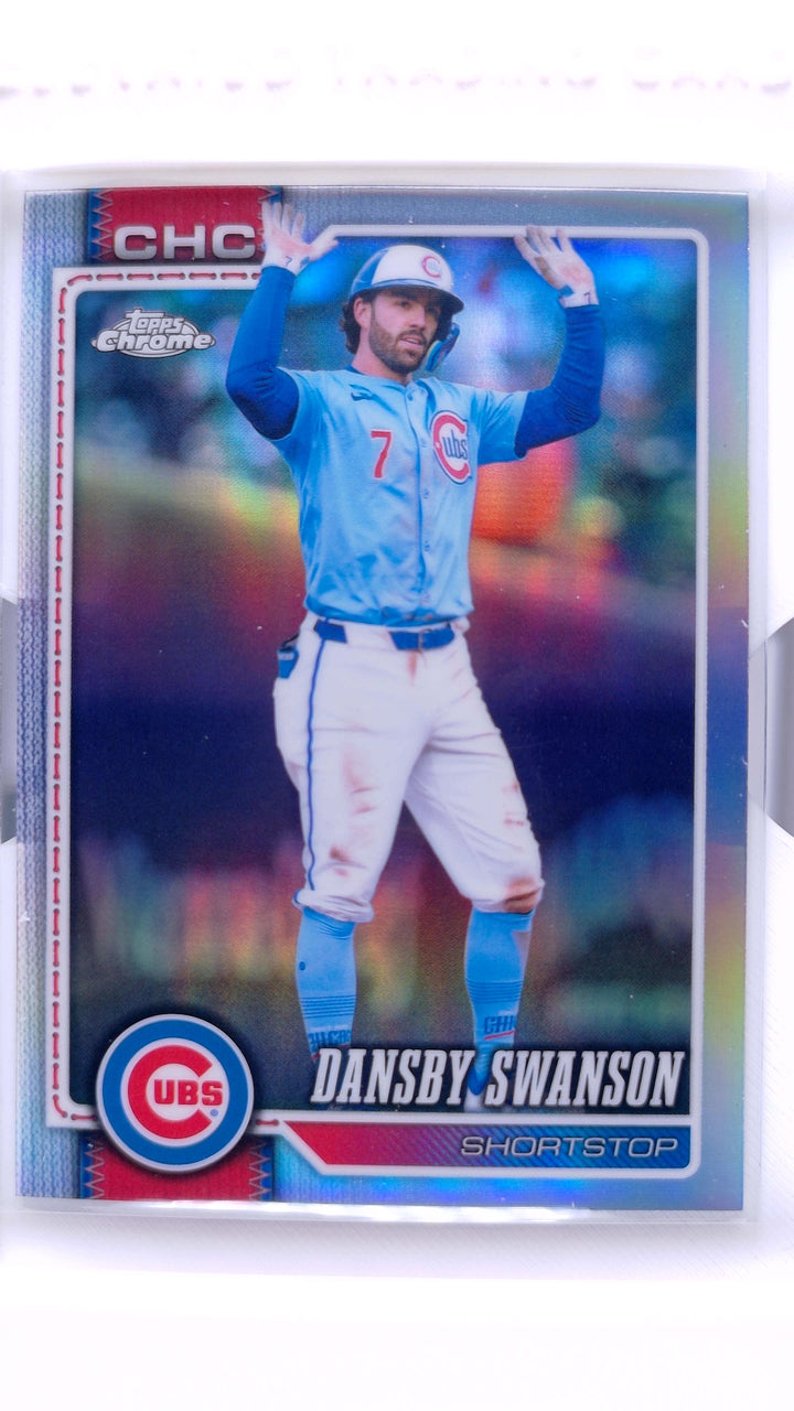 2026 Topps Chrome Baseball Dansby Swanson #187 Refractor — Front