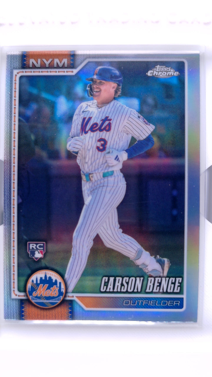 2026 Topps Chrome Baseball Carson Benge #87 Refractor RC — Front