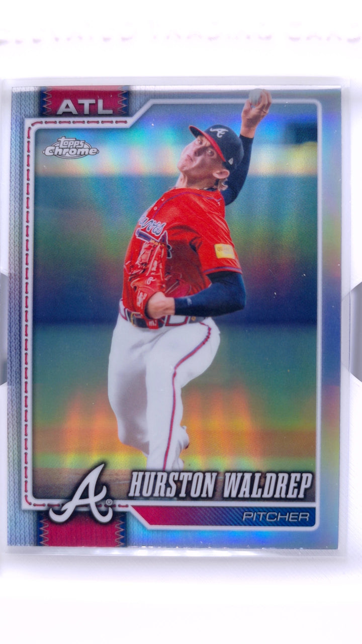 2026 Topps Chrome Baseball Hurston Waldrep #141 Refractor — Front