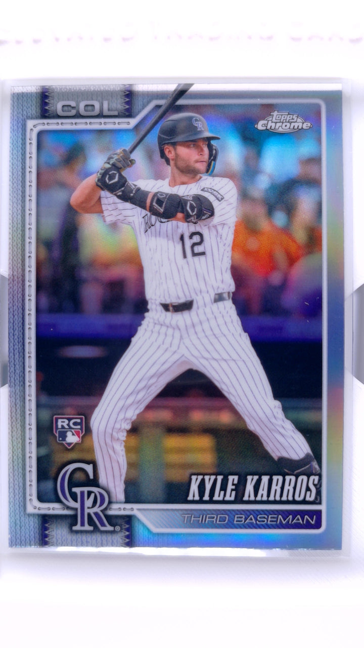 2026 Topps Chrome Baseball Kyle Karros #13 Refractor RC — Front
