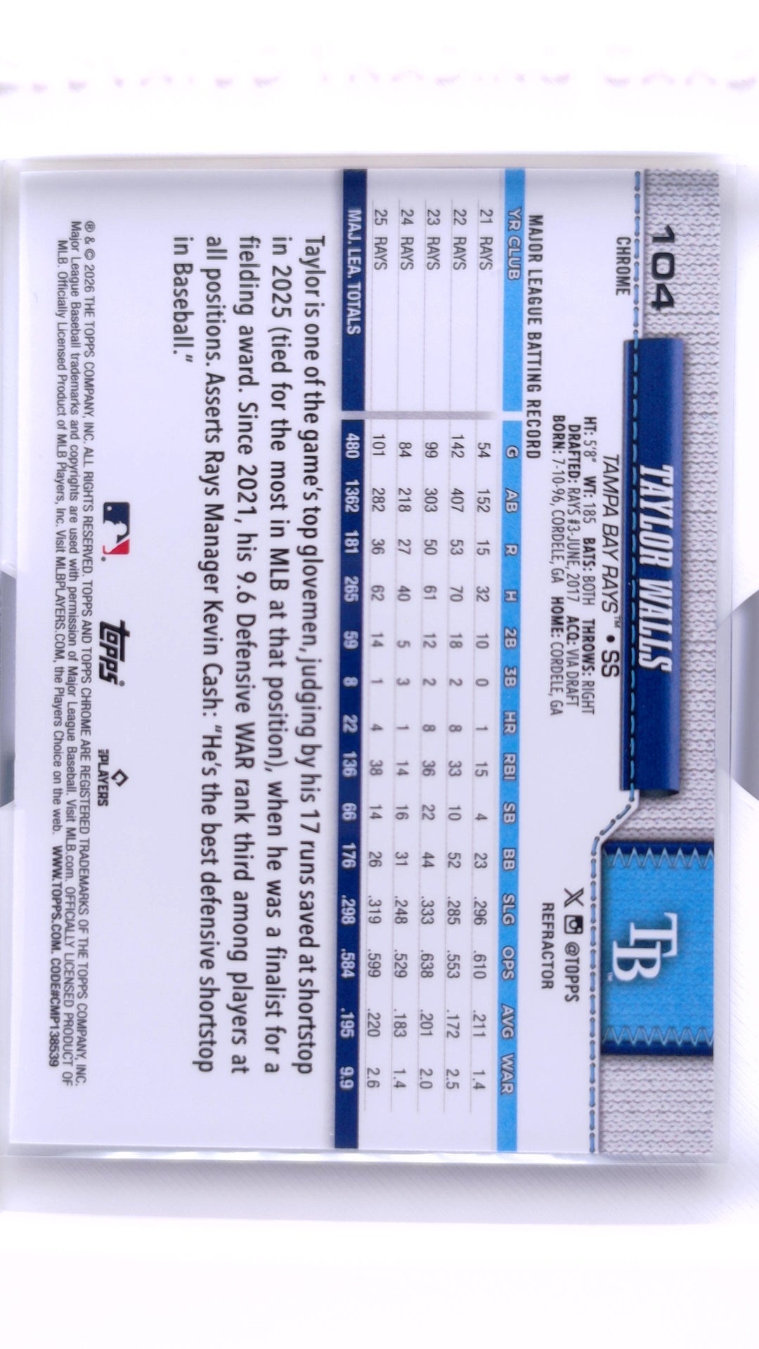 #104 Taylor Walls Refractor - back