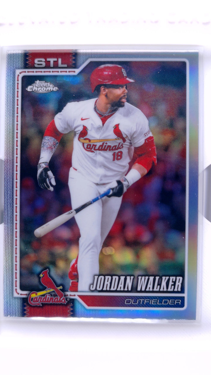2026 Topps Chrome Baseball Jordan Walker #221 Refractor — Front