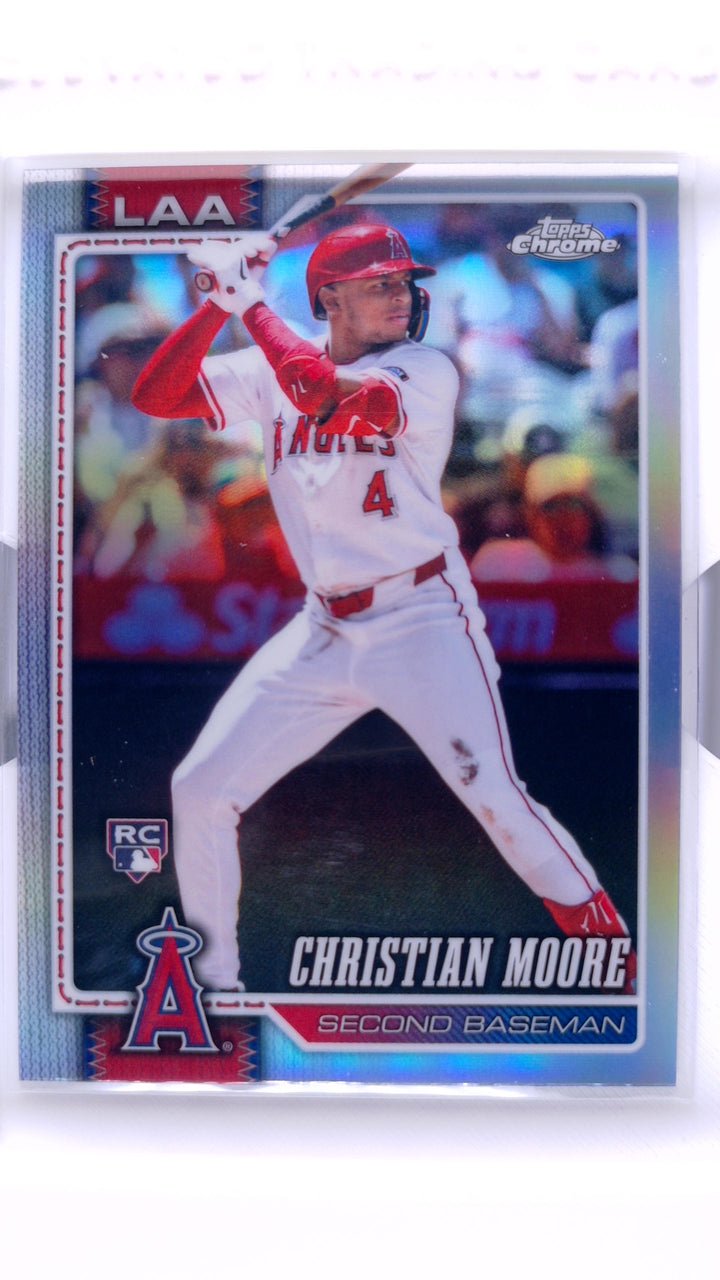 2026 Topps Chrome Baseball Christian Moore #232 Refractor RC — Front