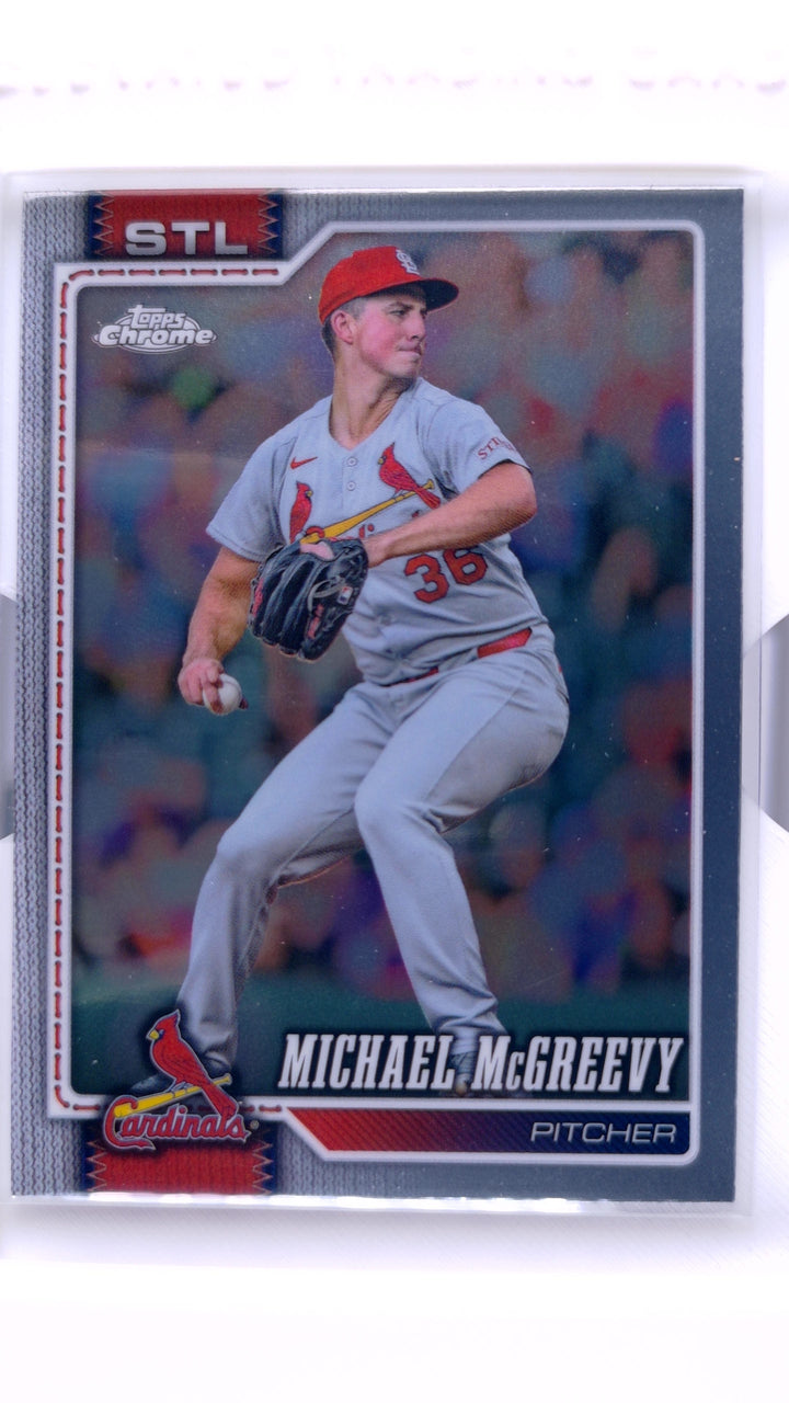 2026 Topps Chrome Baseball Michael McGreevy #90 — Front