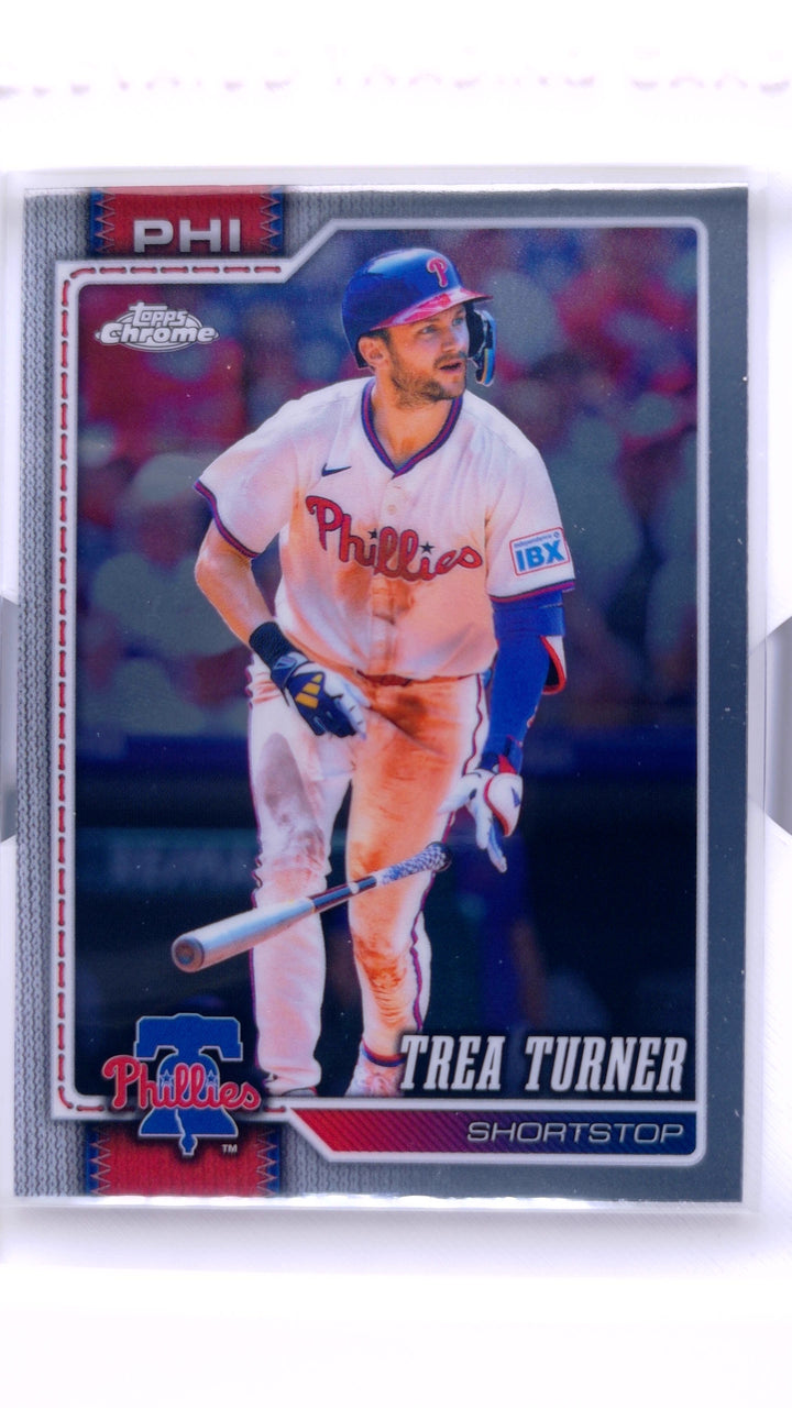2026 Topps Chrome Baseball Trea Turner #5 — Front