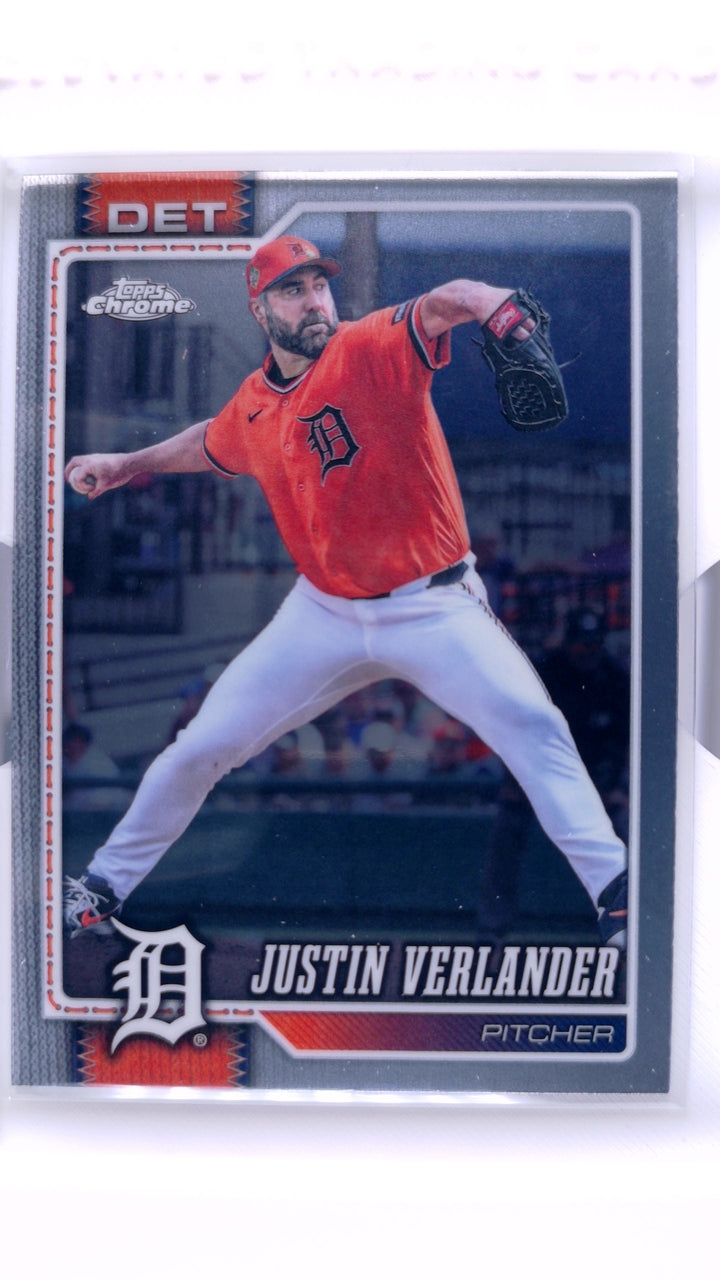 2026 Topps Chrome Baseball Justin Verlander #133 — Front