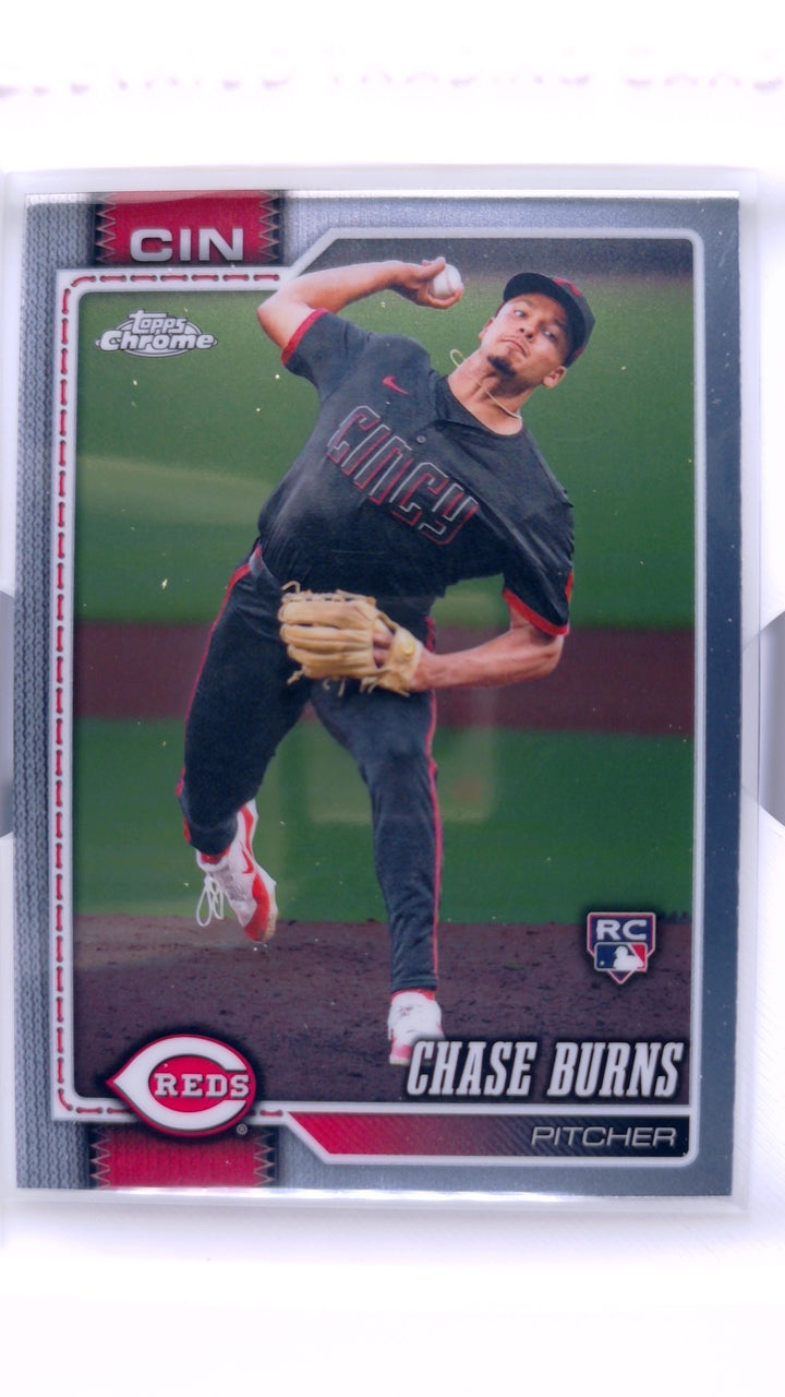 2026 Topps Chrome Baseball Chase Burns #134 RC — Front