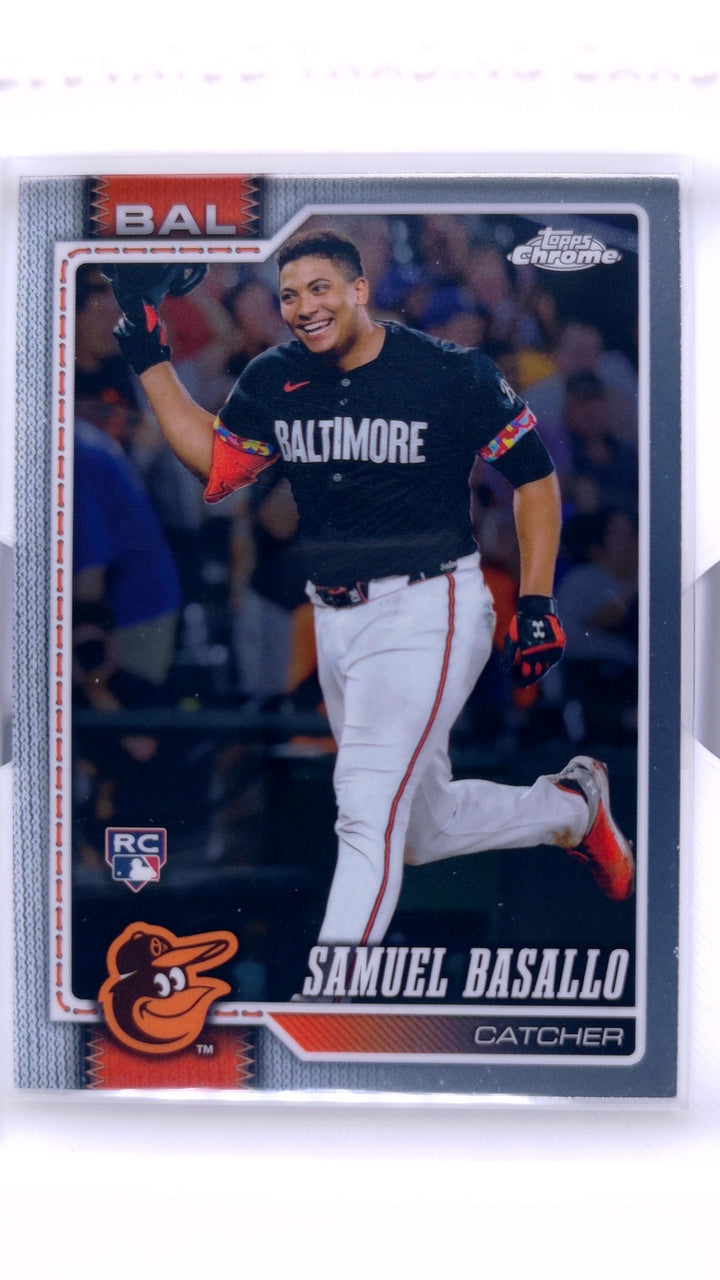 2026 Topps Chrome Baseball Samuel Basallo #7 RC — Front