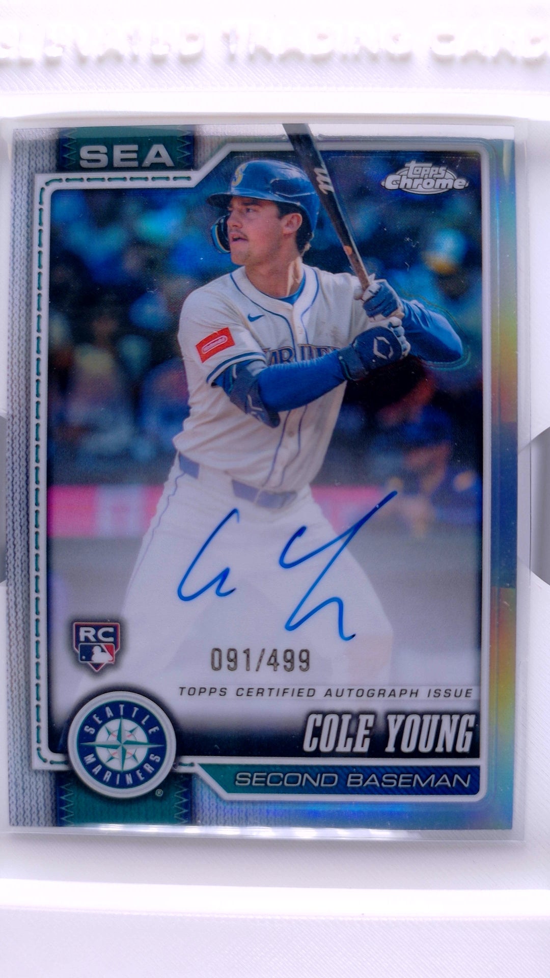 #RA-CY Cole Young Rookie Rookie Autographs #91/499 - front