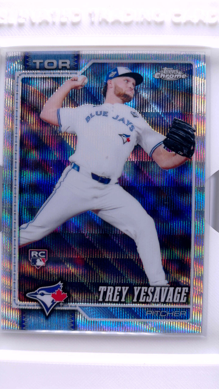 2026 Topps Chrome Baseball Trey Yesavage #86 Wave Refractor RC — Front