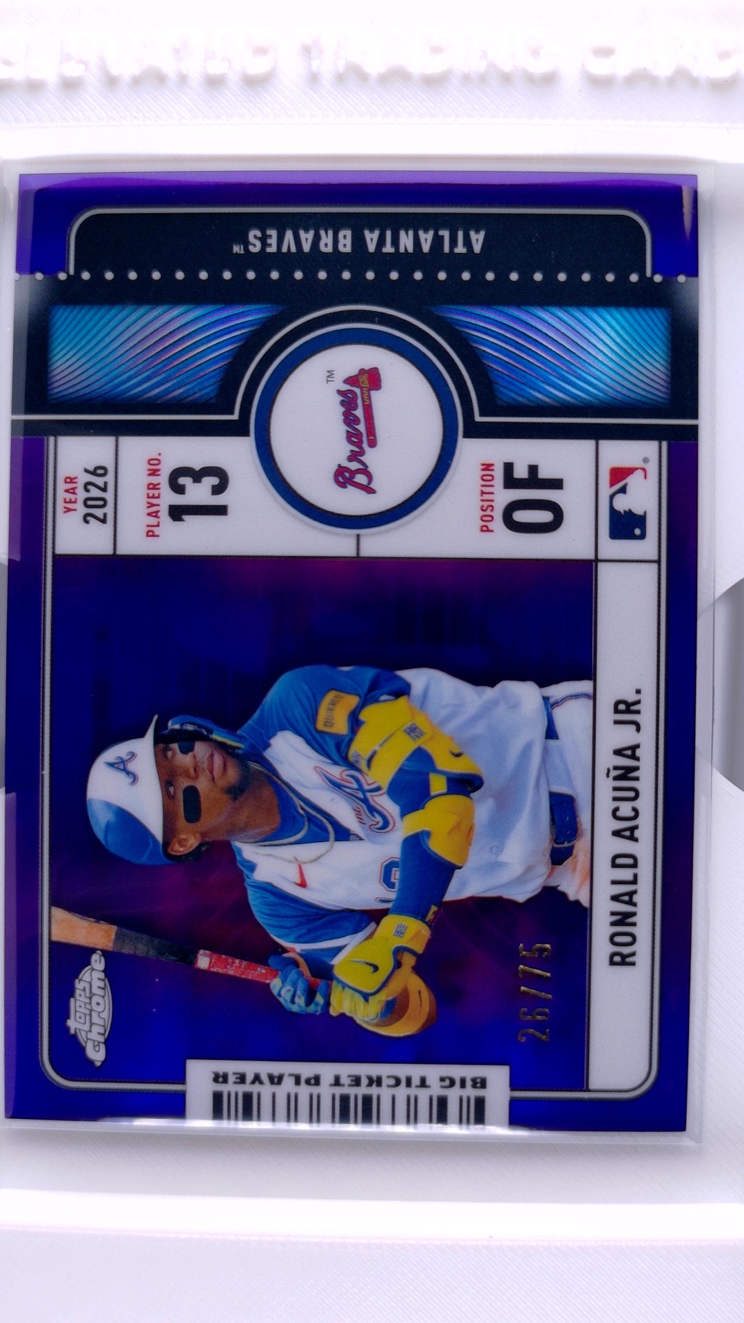 #BTP-7 Ronald Acuña Jr. Big Ticket Players Purple Refractor #26/75 - front