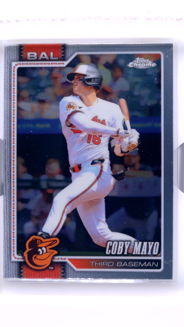 2026 Topps Chrome Baseball Coby Mayo #139 — Front
