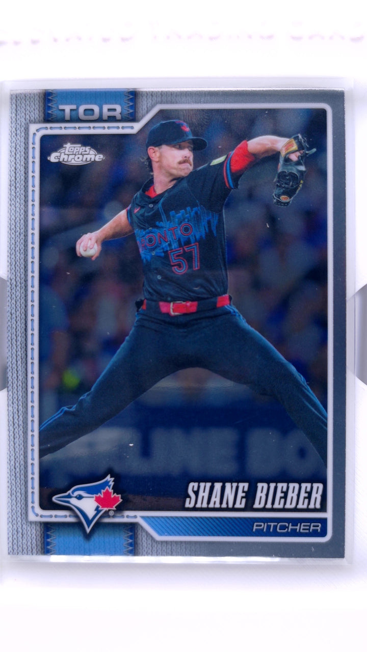 2026 Topps Chrome Baseball Shane Bieber #21 — Front