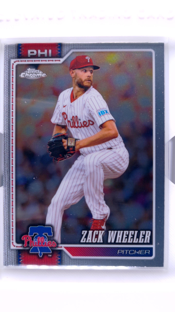 2026 Topps Chrome Baseball Zack Wheeler #290 — Front
