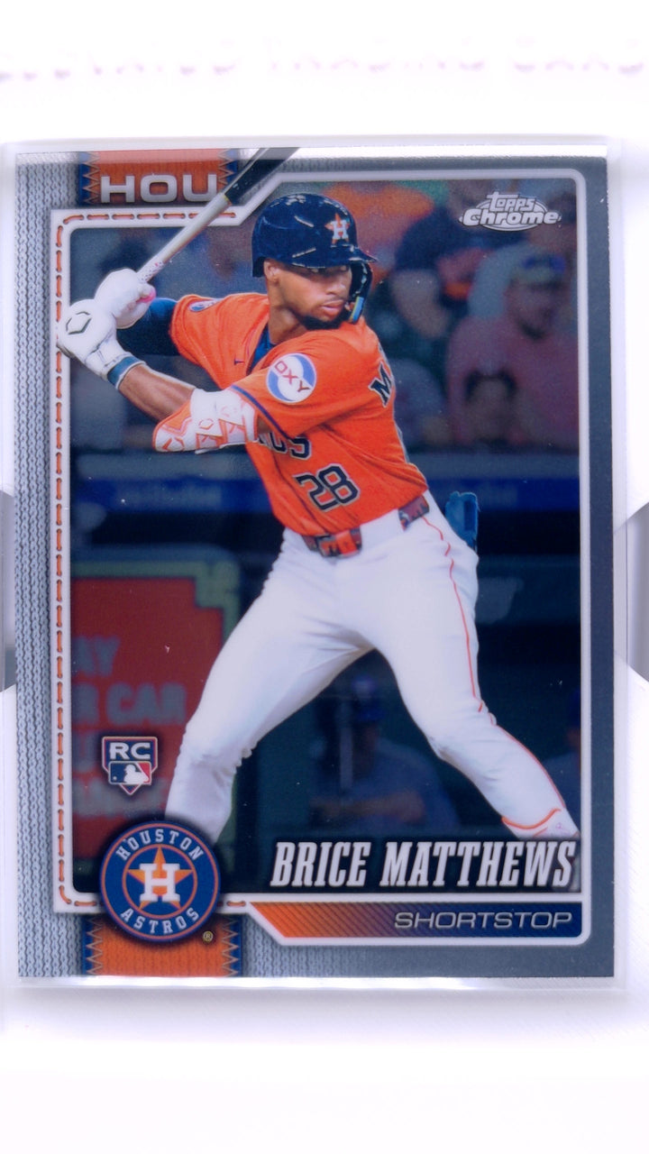 2026 Topps Chrome Baseball Brice Matthews #169 RC — Front