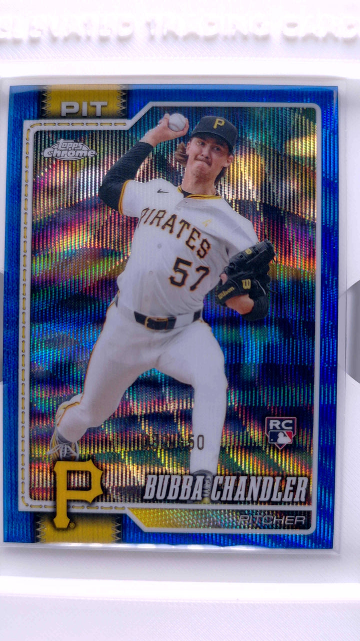 2026 Topps Chrome Baseball Bubba Chandler #93 Blue Wave Refractor #32/150 RC — Front