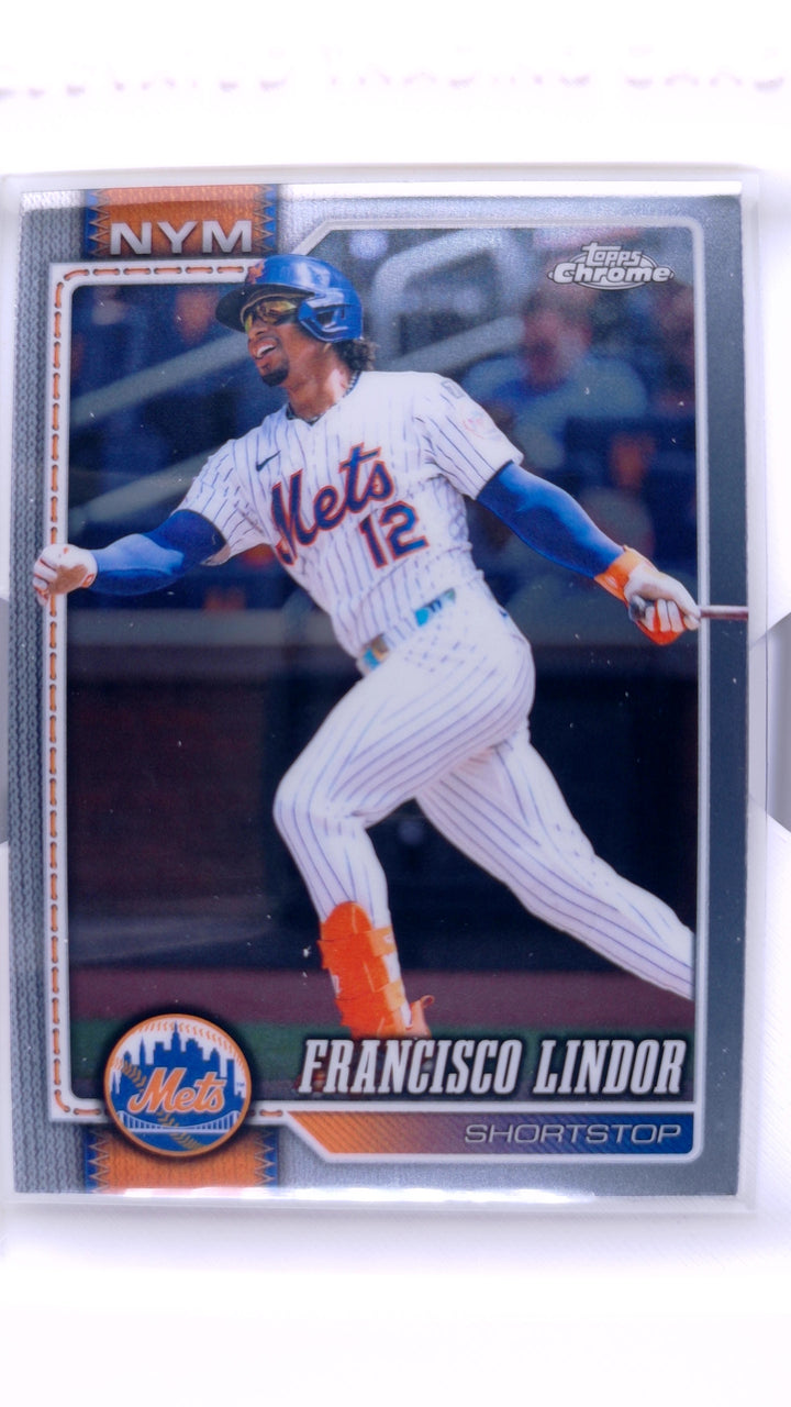 2026 Topps Chrome Baseball Francisco Lindor #299 — Front