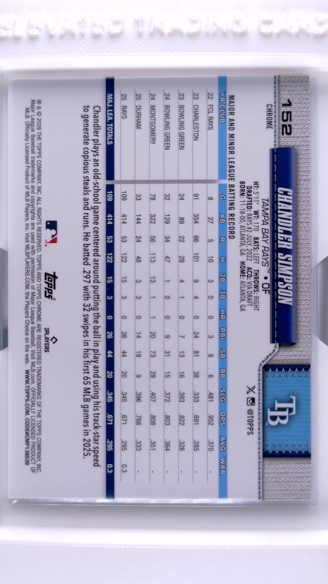 #152 Chandler Simpson - back