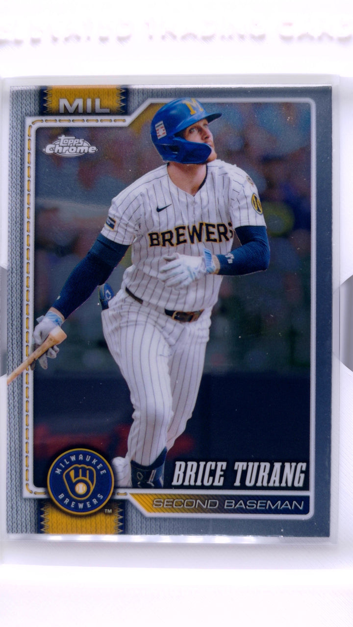 2026 Topps Chrome Baseball Brice Turang #4 — Front