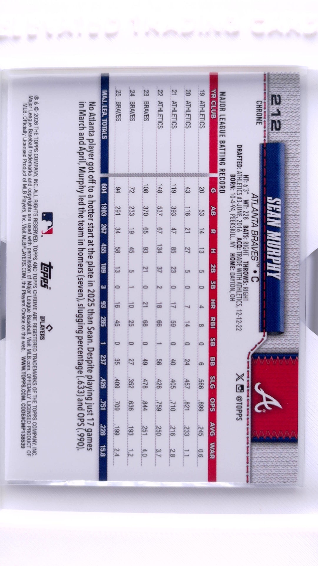 #212 Sean Murphy - back