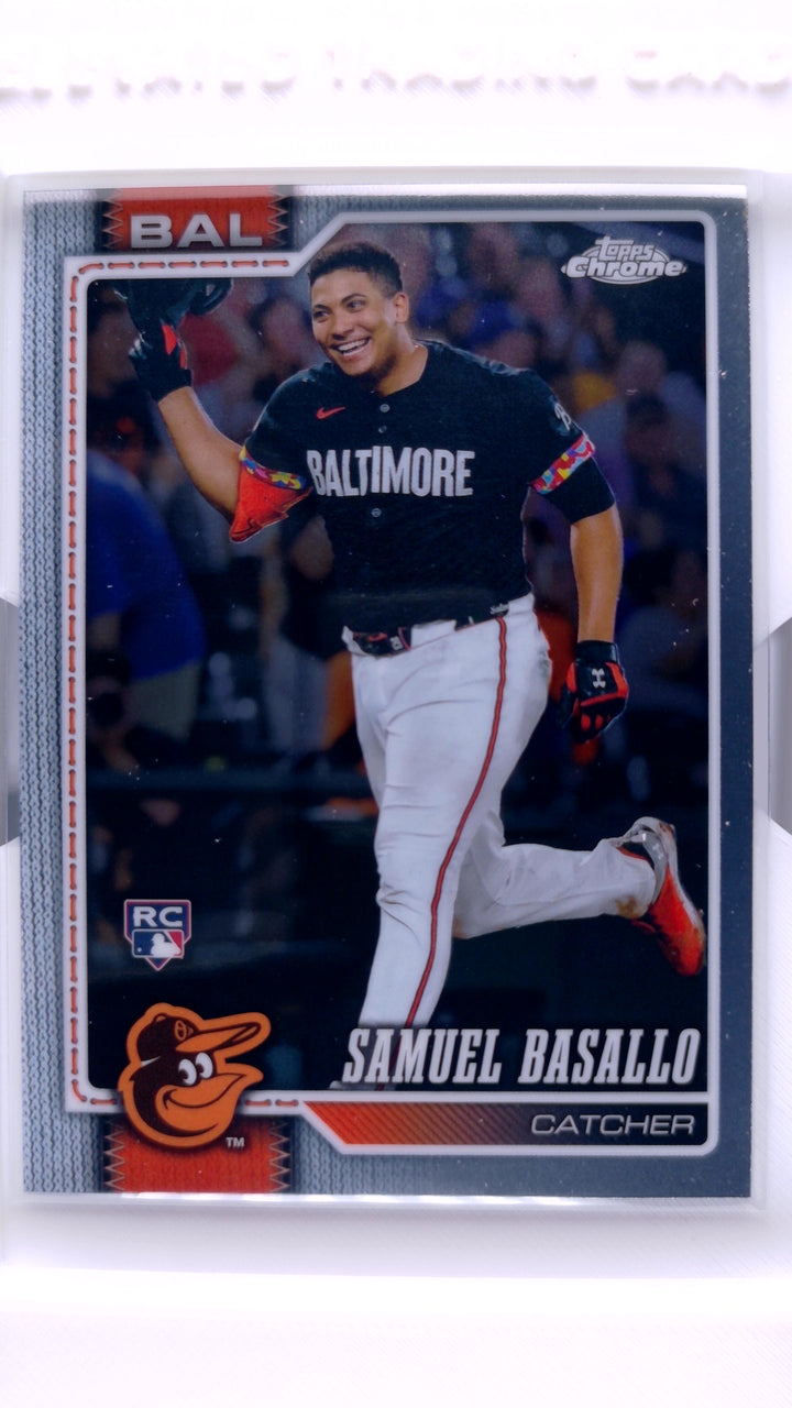 2026 Topps Chrome Baseball Samuel Basallo #7 RC — Front