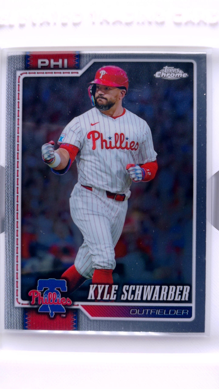 2026 Topps Chrome Baseball Kyle Schwarber #123 — Front