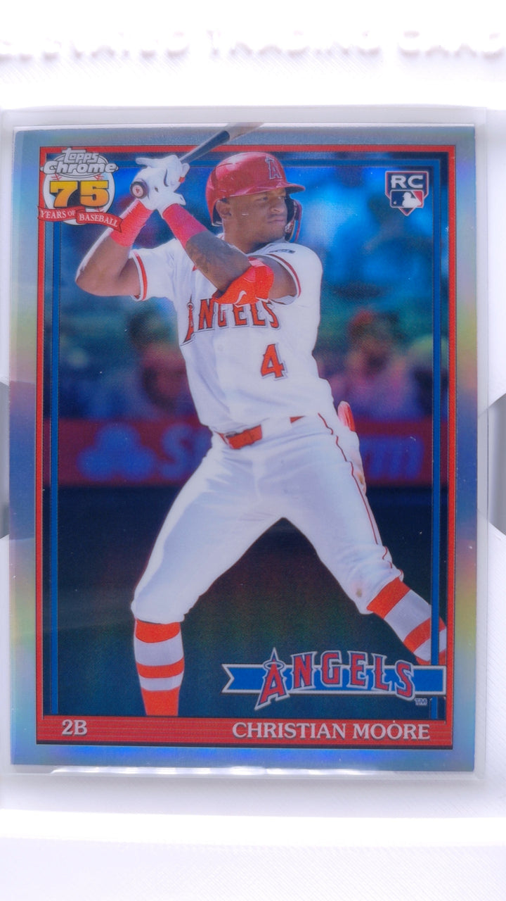 2026 Topps Chrome Baseball Christian Moore #91CB-26 1991 Topps Baseball RC — Front
